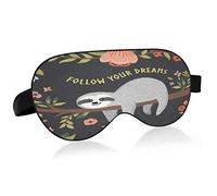 Sleep Mask Follow Your Dream Sloth Night Eye Shade Cover Soft Comfort Blindfold Blockout Light Adjustable Strap for Men Women