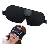 Sleep Mask for Men and Women, 2025 Total Light Blocking Eye Mask, Head Massage Baste Sleep, Cordless Electric Sleep Mask, Eye Massager, Intelligent Vibration Head Massage, Black