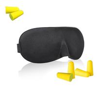 Sleep Mask for Men and Women - Adjustable Shoulder Straps and Earplugs Suitable for Adults, This Sleep Mask is Designed for Sleeping, Yoga, Napping, Travelling, and is Black in Colour