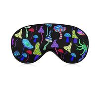 Sleep Mask for Men Women Compatible with Trippy Magic Goth Mushrooms Eye mask Blindfold, BlockLight Eye mask with Adjustable Strap for Sleeping, Yoga, Traveling