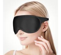 Sleep Mask for Men Women, Sleep Mask for Side Sleeper, Total Light Blocking, Eye Masks for Sleep, 3D Eye mask, Black
