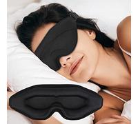 Sleep Mask for Men Women, WM Blackout 3D Contoured Eye Mask for Sleeping & Blindfold for Lash Extensions, Soft Comfy Eye Cover Shade with Adjustable Strap, Travel Yoga Nap Night Shift