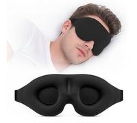 Sleep Mask for Side Sleeper, 3D Complete Light Blocking Sleeping Eye Mask, Soft Breathable Eye Cover with Hair-Tangle-Free Symmetrical Strap, Zero Pressure Blindfold for Women & Men
