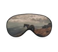 Sleep Mask for Side Sleeper No Horse Grazing on The Mountain Eye Cover for Travel Flight Work