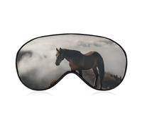 Sleep Mask for Side Sleeper No Horse on A Misty Mountaintop Eye Cover for Travel Flight Work