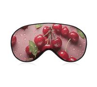 Sleep Mask for Side Sleeper No Lovely Sweet Red Cherry Eye Cover for Travel Flight Work