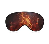 Sleep Mask for Side Sleeper No Red Flame Music Note Eye Cover for Travel Flight Work