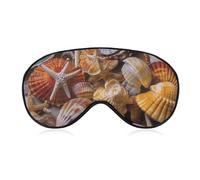 Sleep Mask for Side Sleeper No Sea Shell Treasures Eye Cover for Travel Flight Work