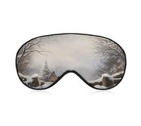 Sleep Mask for Side Sleeper No Snow Scene Eye Cover for Travel Flight Work