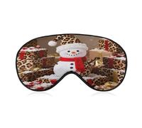 Sleep Mask for Side Sleeper No Snowman Leopard Print Gift Box.JPEG Christmas Eye Cover for Travel Flight Work