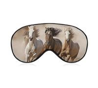 Sleep Mask for Side Sleeper No Three Running Horses Eye Cover for Travel Flight Work