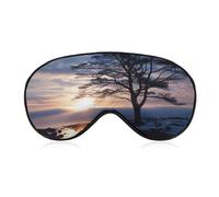 Sleep Mask for Side Sleeper No Tree Branch Silhouette at Dusk Eye Cover for Travel Flight Work