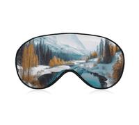 Sleep Mask for Side Sleeper No Winter Mountains Snow Scene Eye Cover for Travel Flight Work