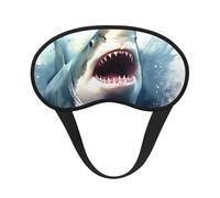 Sleep Mask for Side Sleeper Silk Eye Masks Super Soft Eye Sleep Shade Cover with Elastic Strap Blackout Sleeping Eye Mask Shark in The Sea Night Blindfold for Women Men Travel
