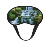 Sleep Mask for Side Sleeper Silk Eye Masks Super Soft Eye Sleep Shade Cover with Elastic Strap Blackout Sleeping Eye Mask Waterfall Flowing Down Night Blindfold for Women Men Travel