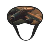 Sleep Mask for Side Sleeper Silk Eye Masks Super Soft Eye Sleep Shade Cover with Elastic Strap Blackout Sleeping Eye Mask World War Aircraft Night Blindfold for Women Men Travel