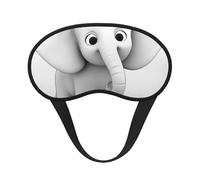 Sleep Mask for Side Sleeper Silk Eye Masks Super Soft Eye Sleep Shade Cover with Elastic Strap Blackout Sleeping Eye Mask White Elephant Night Blindfold for Women Men Travel