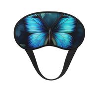 Sleep Mask for Side Sleeper Silk Eye Masks Super Soft Eye Sleep Shade Cover with Elastic Strap Blackout Sleeping Eye Mask Blue Butterfly Pattern Night Blindfold for Women Men Travel