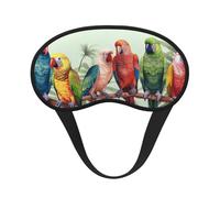 Sleep Mask for Side Sleeper Silk Eye Masks Super Soft Eye Sleep Shade Cover with Elastic Strap Blackout Sleeping Eye Mask Colorful Parrots On Tree Night Blindfold for Women Men Travel