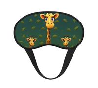 Sleep Mask for Side Sleeper Silk Eye Masks Super Soft Eye Sleep Shade Cover with Elastic Strap Blackout Sleeping Eye Mask Cartoon Giraffe Night Blindfold for Women Men Travel