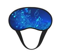 Sleep Mask for Side Sleeper Silk Eye Masks Super Soft Eye Sleep Shade Cover with Elastic Strap Blackout Sleeping Eye Mask Blue Musical Notes Night Blindfold for Women Men Travel