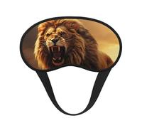Sleep Mask for Side Sleeper Silk Eye Masks Super Soft Eye Sleep Shade Cover with Elastic Strap Blackout Sleeping Eye Mask Angry Roaring Lion Night Blindfold for Women Men Travel