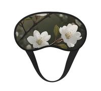 Sleep Mask for Side Sleeper Silk Eye Masks Super Soft Eye Sleep Shade Cover with Elastic Strap Blackout Sleeping Eye Mask White Flowers Spring Night Blindfold for Women Men Travel