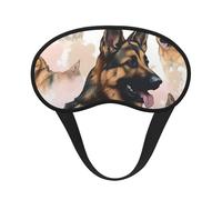 Sleep Mask for Side Sleeper Silk Eye Masks Super Soft Eye Sleep Shade Cover with Elastic Strap Blackout Sleeping Eye Mask German Shepherd Dog Lovers Night Blindfold for Women Men Travel