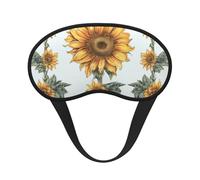 Sleep Mask for Side Sleeper Silk Eye Masks Super Soft Eye Sleep Shade Cover with Elastic Strap Blackout Sleeping Eye Mask Sunflower Hand Painted Floral Night Blindfold for Women Men Travel