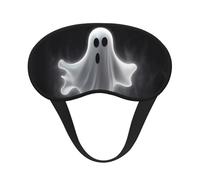 Sleep Mask for Side Sleeper Silk Eye Masks Super Soft Eye Sleep Shade Cover with Elastic Strap Blackout Sleeping Eye Mask Black and Halloween Ghost Night Blindfold for Women Men Travel