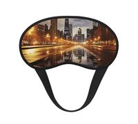 Sleep Mask for Side Sleeper Silk Eye Masks Super Soft Eye Sleep Shade Cover with Elastic Strap Blackout Sleeping Eye Mask Chicago Night Blindfold for Women Men Travel