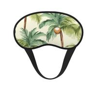 Sleep Mask for Side Sleeper Silk Eye Masks Super Soft Eye Sleep Shade Cover with Elastic Strap Blackout Sleeping Eye Mask Summer Coconut Tree Night Blindfold for Women Men Travel