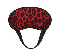 Sleep Mask for Side Sleeper Silk Eye Masks Super Soft Eye Sleep Shade Cover with Elastic Strap Blackout Sleeping Eye Mask Red Leopard Pattern Night Blindfold for Women Men Travel