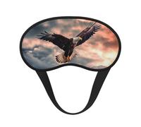 Sleep Mask for Side Sleeper Silk Eye Masks Super Soft Eye Sleep Shade Cover with Elastic Strap Blackout Sleeping Eye Mask The Eagle Flies Bravely in The Sky Night Blindfold for Women Men Travel