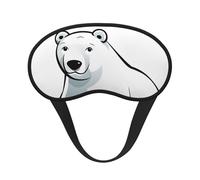 Sleep Mask for Side Sleeper Silk Eye Masks Super Soft Eye Sleep Shade Cover with Elastic Strap Blackout Sleeping Eye Mask Polar Bear Night Blindfold for Women Men Travel
