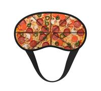 Sleep Mask for Side Sleeper Silk Eye Masks Super Soft Eye Sleep Shade Cover with Elastic Strap Blackout Sleeping Eye Mask I Love Pizza Night Blindfold for Women Men Travel