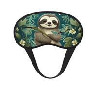 Sleep Mask for Side Sleeper Silk Eye Masks Super Soft Eye Sleep Shade Cover with Elastic Strap Blackout Sleeping Eye Mask Adorable Sloth Night Blindfold for Women Men Travel