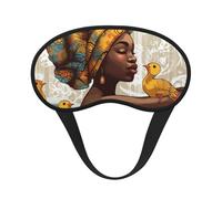 Sleep Mask for Side Sleeper Silk Eye Masks Super Soft Eye Sleep Shade Cover with Elastic Strap Blackout Sleeping Eye Mask African Girl Night Blindfold for Women Men Travel