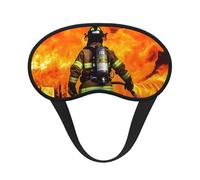 Sleep Mask for Side Sleeper Silk Sleeping Eye Masks with Elastic Strap Super Soft Eye Sleep Shade Cover Firefighter Fireman Flame Blackout Night Blindfold for Women Men Travel