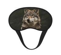Sleep Mask for Side Sleeper Silk Sleeping Eye Masks with Elastic Strap Super Soft Eye Sleep Shade Cover Gray Wolf Blackout Night Blindfold for Women Men Travel