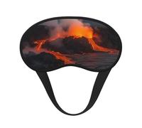 Sleep Mask for Side Sleeper Silk Sleeping Eye Masks with Elastic Strap Super Soft Eye Sleep Shade Cover Kilauea Volcano Blackout Night Blindfold for Women Men Travel