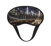 Sleep Mask for Side Sleeper Silk Sleeping Eye Masks with Elastic Strap Super Soft Eye Sleep Shade Cover New York Night Blackout Night Blindfold for Women Men Travel