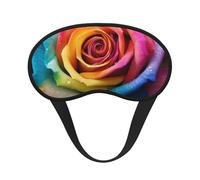 Sleep Mask for Side Sleeper Silk Sleeping Eye Masks with Elastic Strap Super Soft Eye Sleep Shade Cover Rainbow Rose Flower Blackout Night Blindfold for Women Men Travel