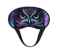 Sleep Mask for Side Sleeper Silk Sleeping Eye Masks with Elastic Strap Super Soft Eye Sleep Shade Cover Purple Owl Blackout Night Blindfold for Women Men Travel