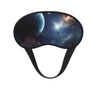 Sleep Mask for Side Sleeper Silk Sleeping Eye Masks with Elastic Strap Super Soft Eye Sleep Shade Cover Moon Stars and Planets Blackout Night Blindfold for Women Men Travel