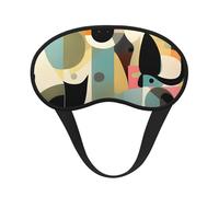 Sleep Mask for Side Sleeper Silk Sleeping Eye Masks with Elastic Strap Super Soft Eye Sleep Shade Cover Mid-Century Modern Art Cat Blackout Night Blindfold for Women Men Travel