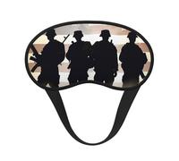 Sleep Mask for Side Sleeper Silk Sleeping Eye Masks with Elastic Strap Super Soft Eye Sleep Shade Cover Armed Forces Day American Blackout Night Blindfold for Women Men Travel