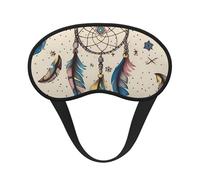 Sleep Mask for Side Sleeper Silk Sleeping Eye Masks with Elastic Strap Super Soft Eye Sleep Shade Cover Dream Catcher and Moon Blackout Night Blindfold for Women Men Travel