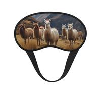 Sleep Mask for Side Sleeper Silk Sleeping Eye Masks with Elastic Strap Super Soft Eye Sleep Shade Cover Llamas in The Andes Blackout Night Blindfold for Women Men Travel