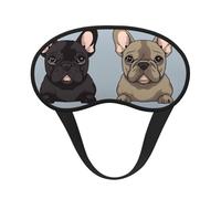 Sleep Mask for Side Sleeper Silk Sleeping Eye Masks with Elastic Strap Super Soft Eye Sleep Shade Cover French Bulldog Blackout Night Blindfold for Women Men Travel